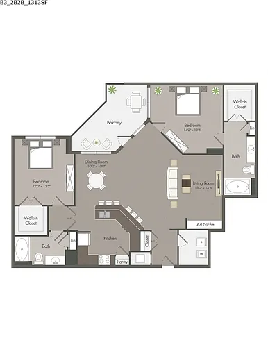 Floor plan B3