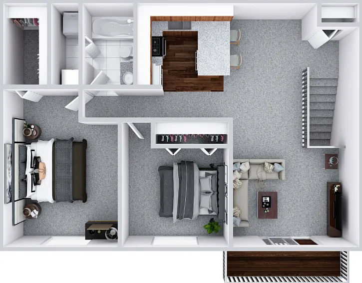 Front Penthouse Floorplan Diagram