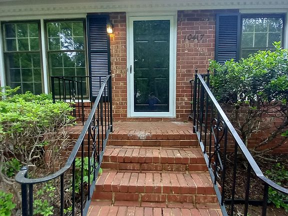 front door with storm door