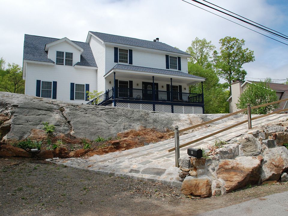 Front of House with rock walkway