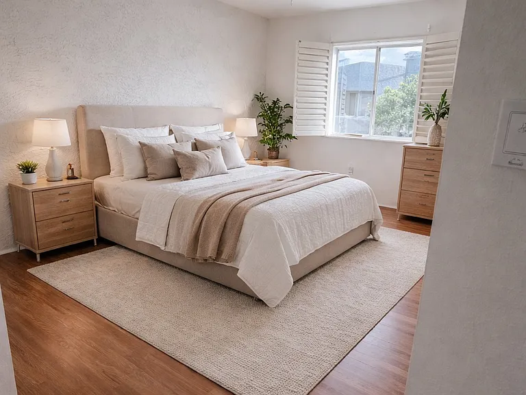 Bedroom 1 with furniture (rendered image)