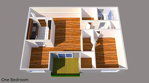 Floor plan 1 Bed 1 Bath