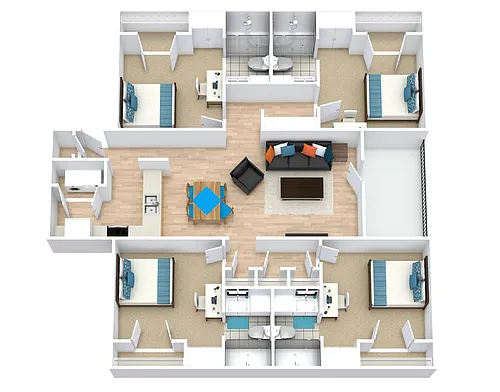 Floor plan Four Bedroom