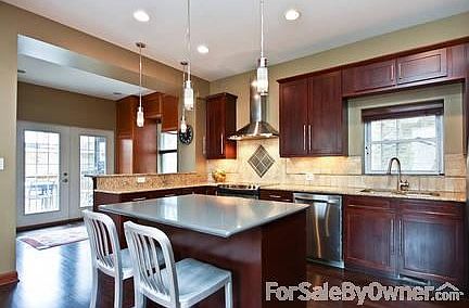 Kitchen with view to private deck