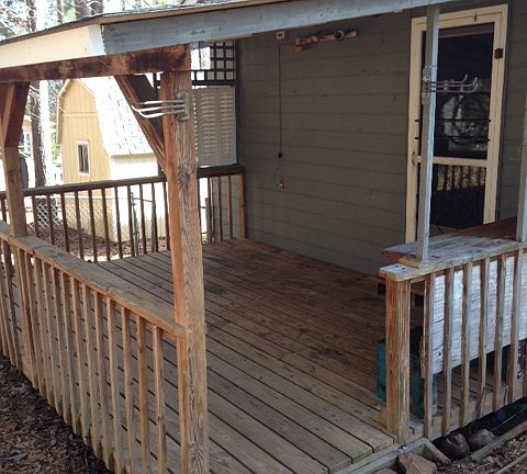 rear porch for relaxing