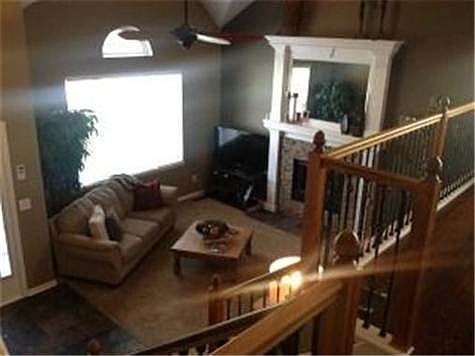 Great room on first floor w/ Gas log insert for fireplace