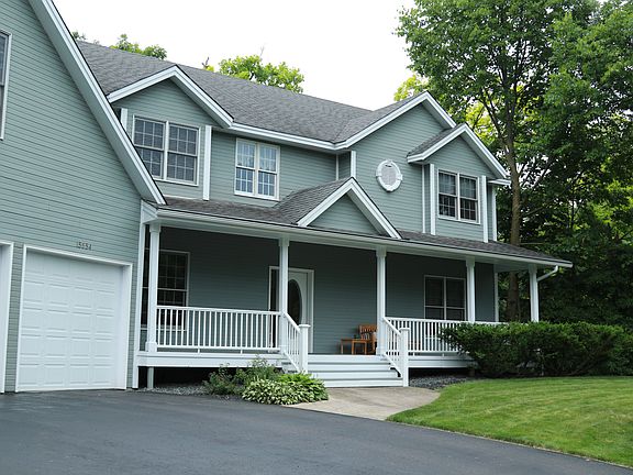Distinctive wide front porch