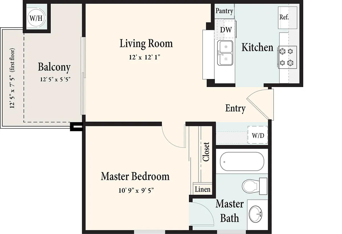 Floor plan Aspen - Up