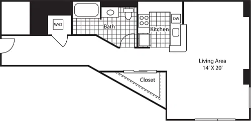 Floor plan Studio 683