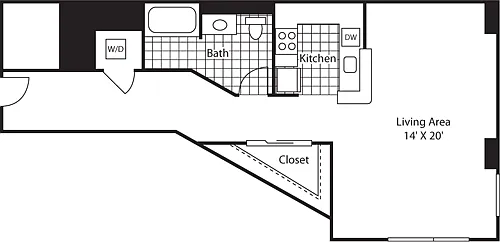 Floor plan Studio 683