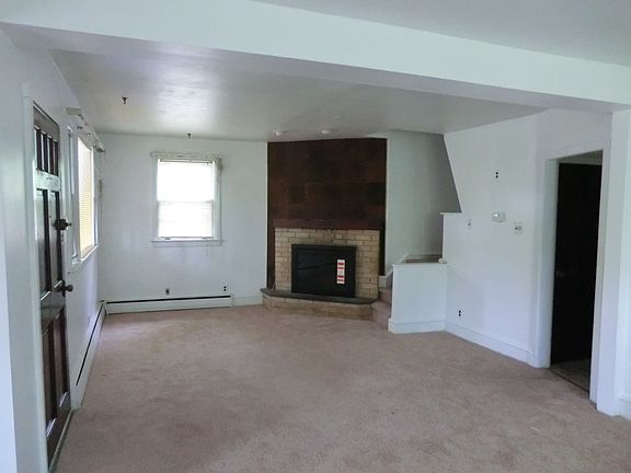 living room with fireplace