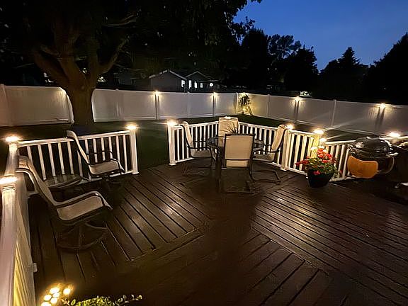 fenced in backyard
