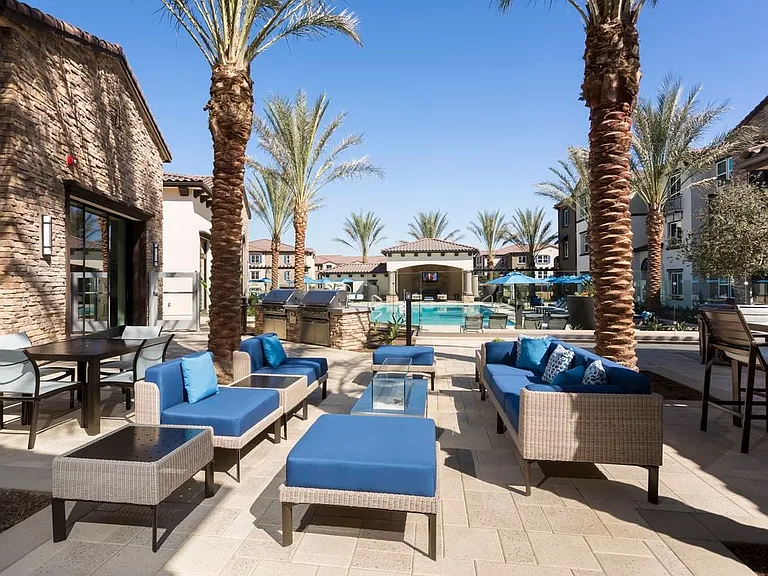 Outdoor Grilling Areas with Fireplace and Lounge Seating