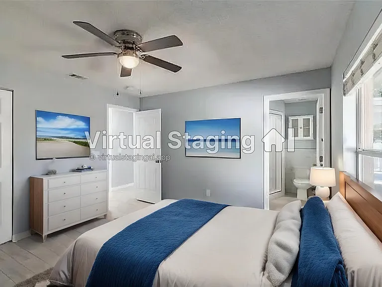 Primary bedroom - staged