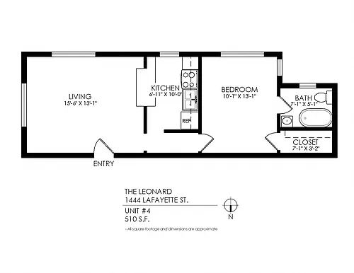 Floor plan 1 Bedroom