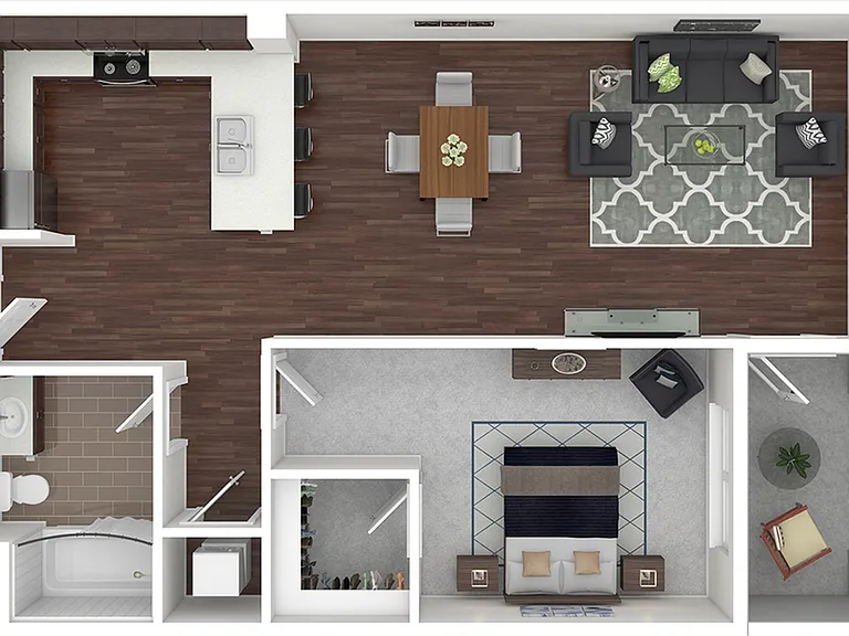 A4 1 Bedroom 1 Bath A4 1 Bedroom 1 Bath