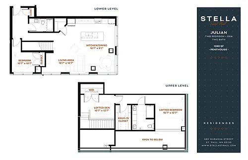 Floor plan Julian | Penthouse Loft