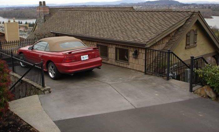 parking and entrance