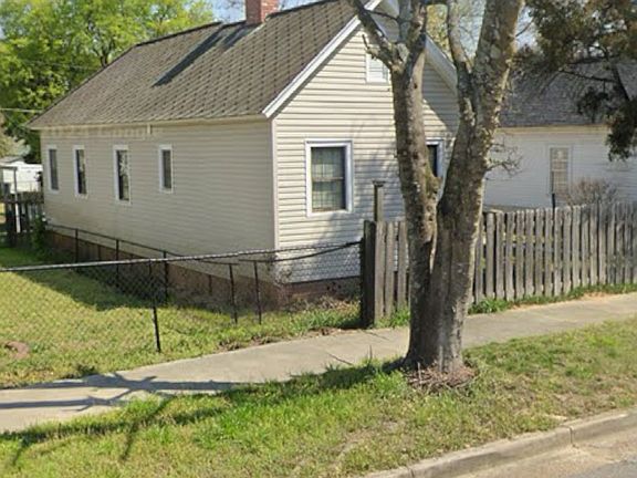 Northeast corner of house