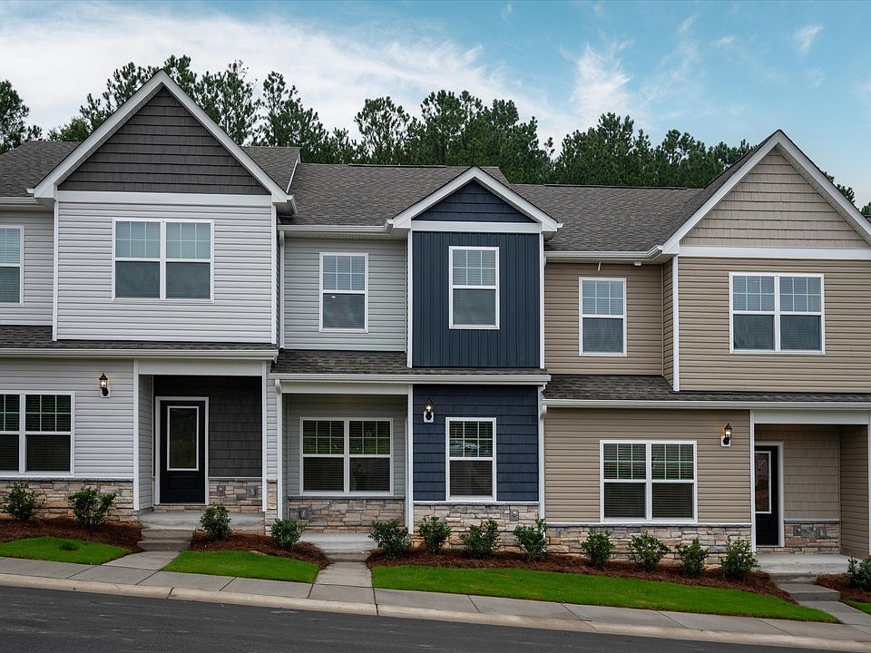 The Alpine townhome has stone detailing