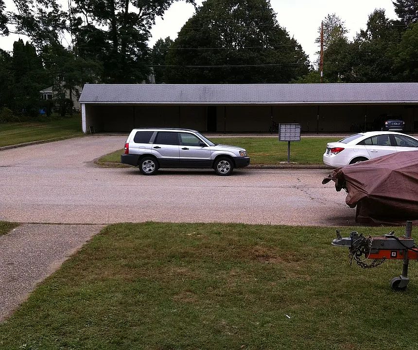 A maximum of 2 cars are allowed on a daily basis, with room for one car under the free carport (carport has small private garage storage space)