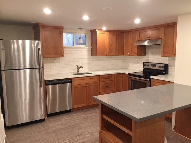 New cherry cabinets
