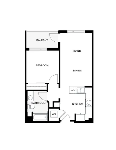 Floor plan One Bedroom A6