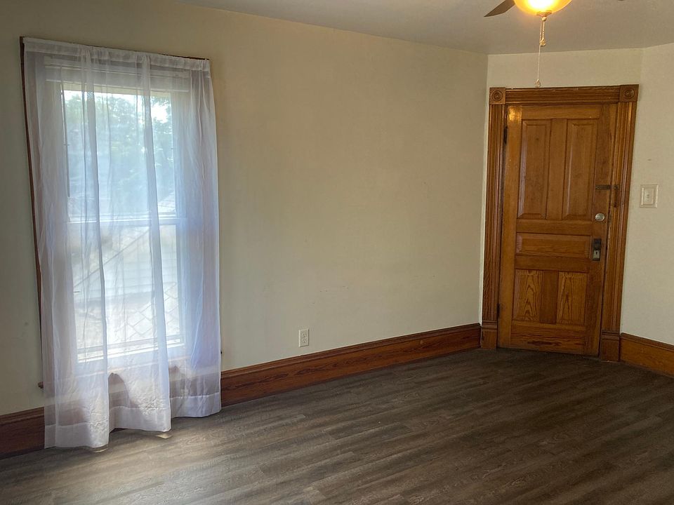 entry door and living room