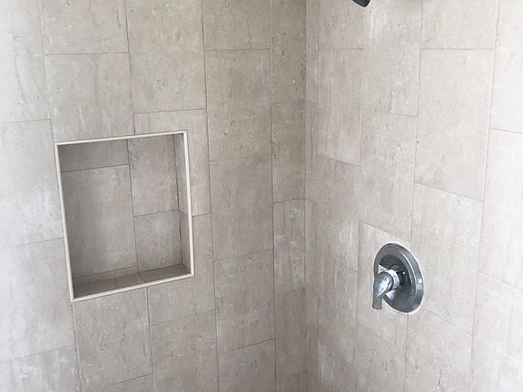 New tile in standing shower