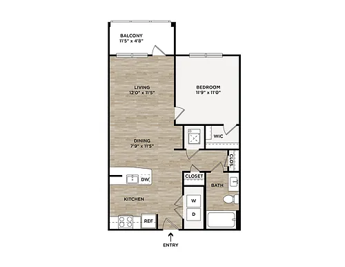 Floor plan A2 - Renovated