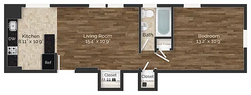 Floor plan One Bedroom