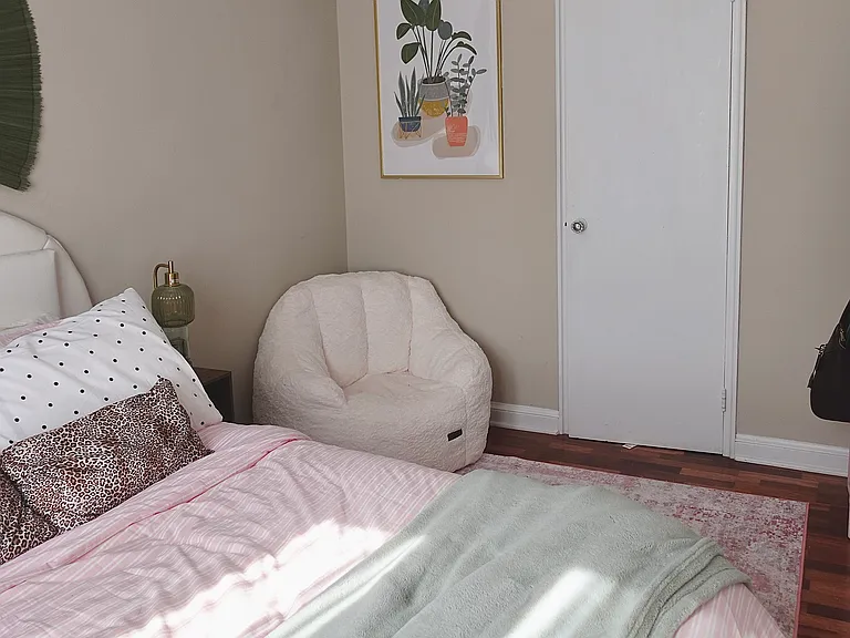 Bedroom with closet door