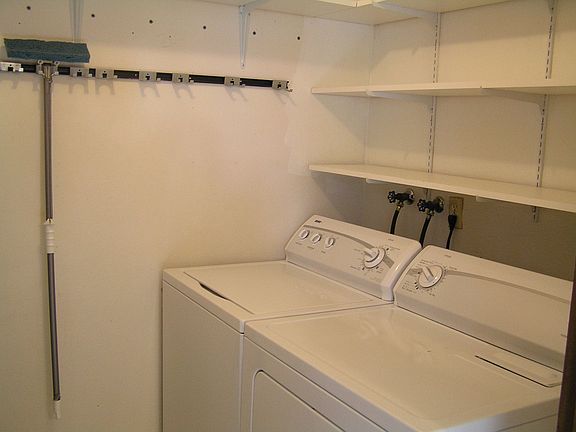 Inside utility, washer/dryer included.