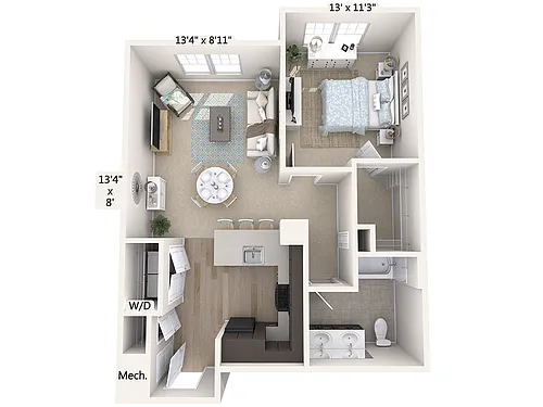 Floor plan A2-792sq-Black