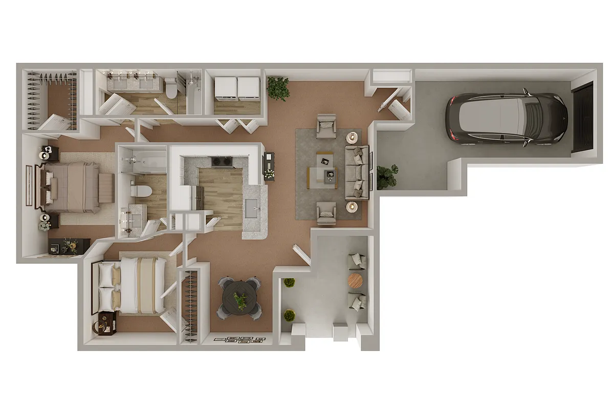 Floor plan 2 Bedroom 2 Bath REEP Reno