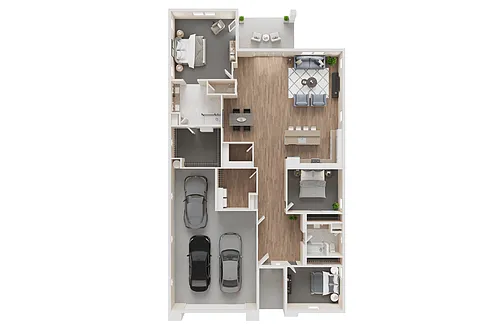 Floor plan 3 BED, 2 BATH - 2216 SF