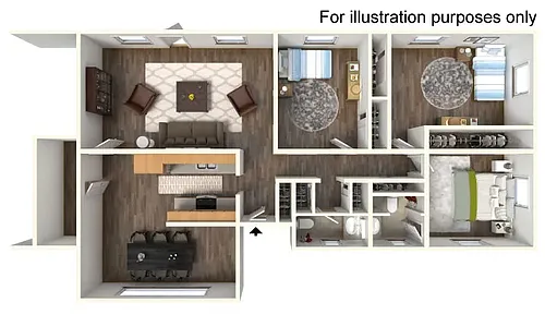 Floor plan SNCO-CGO 3 Bedroom