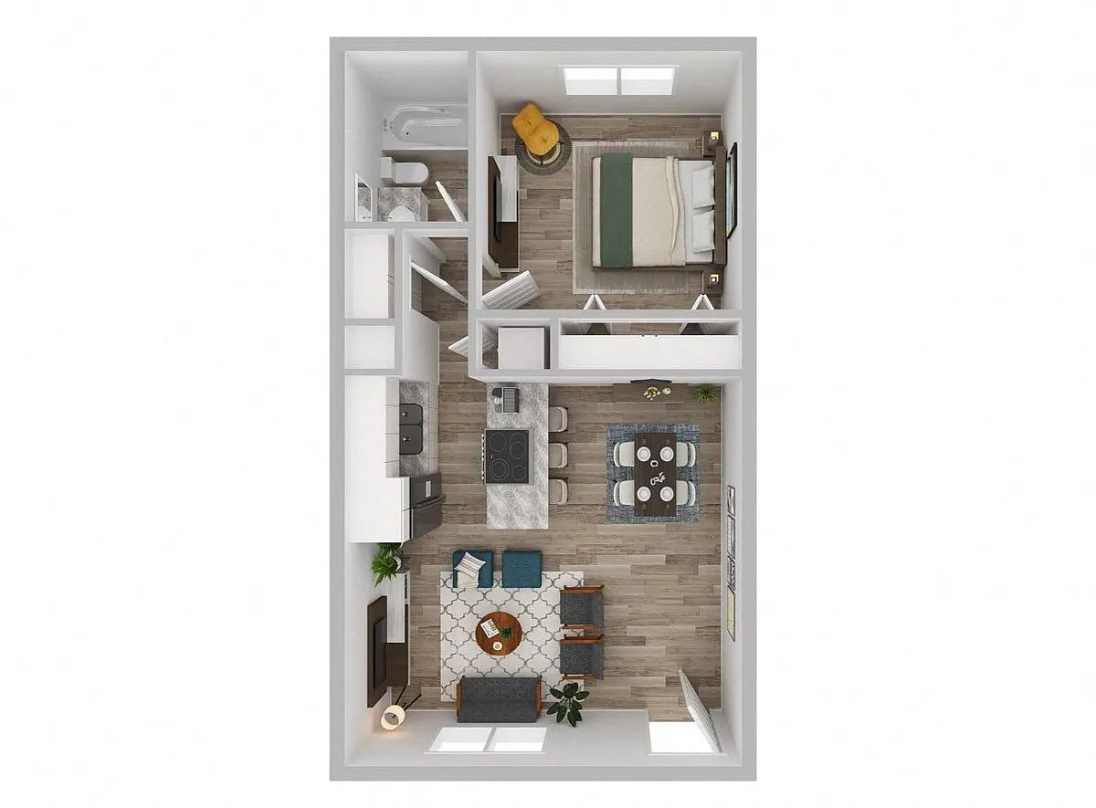 Floor plan 1 Bedroom Large