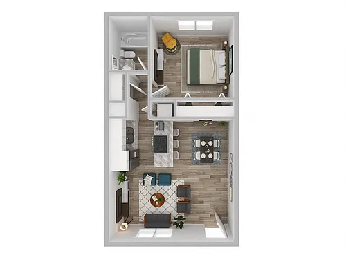 Floor plan 1 Bedroom Large