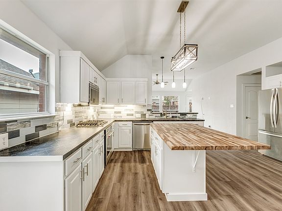 Wonderful updated kitchen and island.