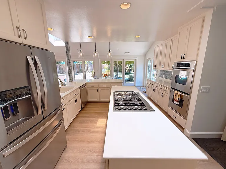 Newer appliances in the kitchen