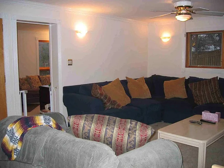 Half of Huge Family Room, View of Office
