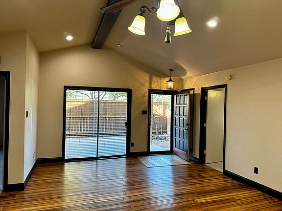 Main door and sliding glass door.