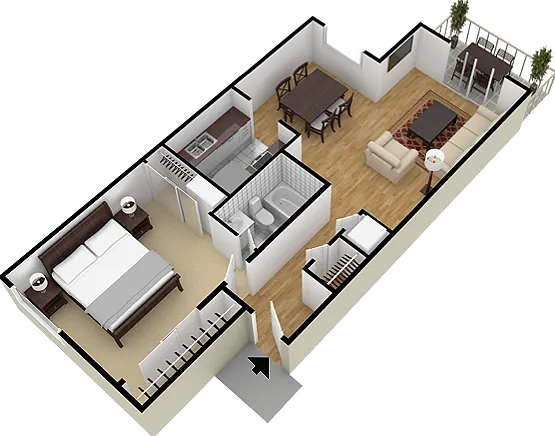 1x1 Floor Plan 1x1 Floor Plan