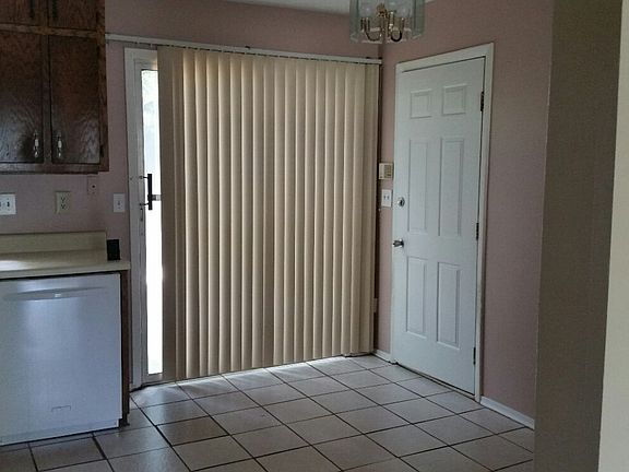 Sliding door leads to deck