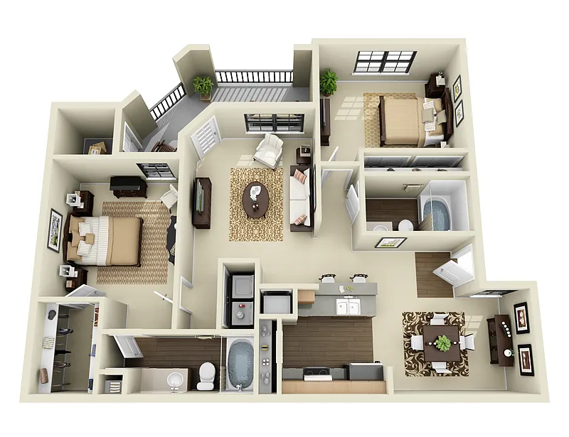 Floor plan Monaco (w/Sunroom)