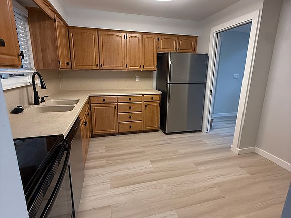 Kitchen open to dining room