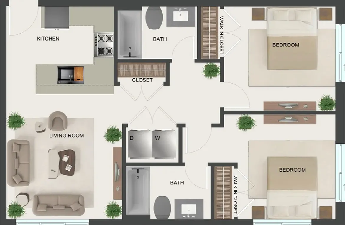 2 bed, 830 sqft, $1,850 — Photo 2