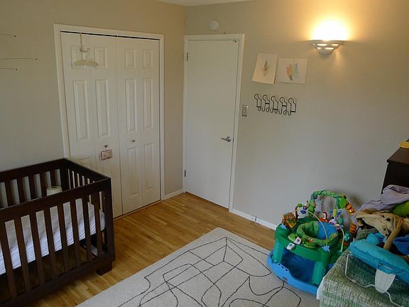 bedroom 1, closet and door