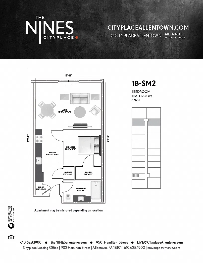 Floor plan 1B-SM2